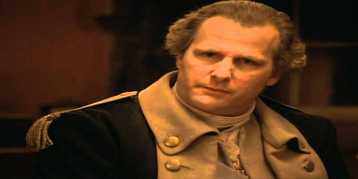 Jeff Daniels plays George Washington in The Crossing