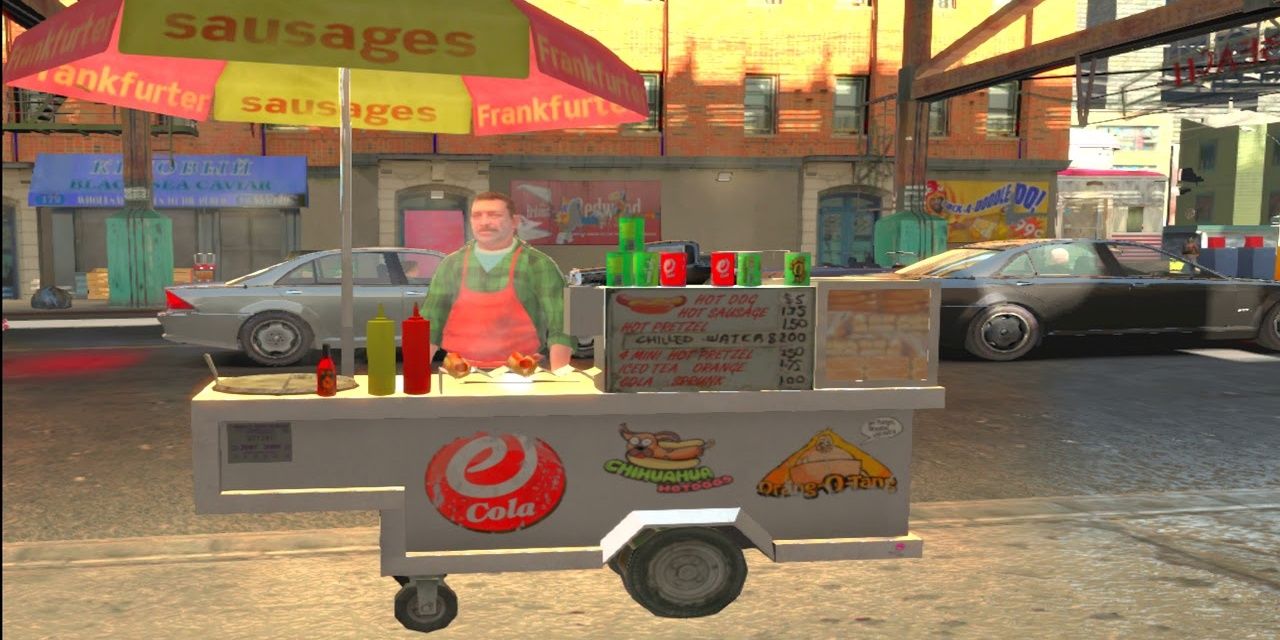 A Hot Dog Vendor In GTAIV 