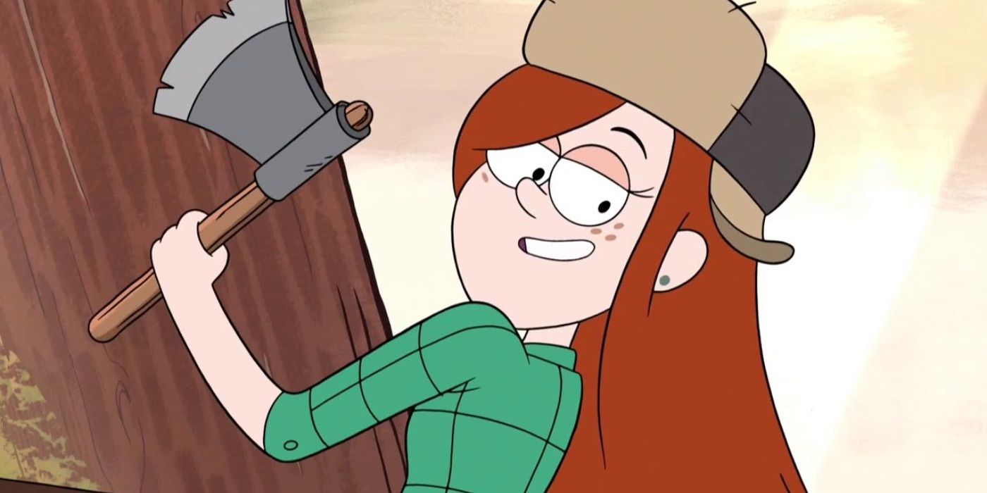 Wendy Corduroy Holding An Axe In Gravity Falls