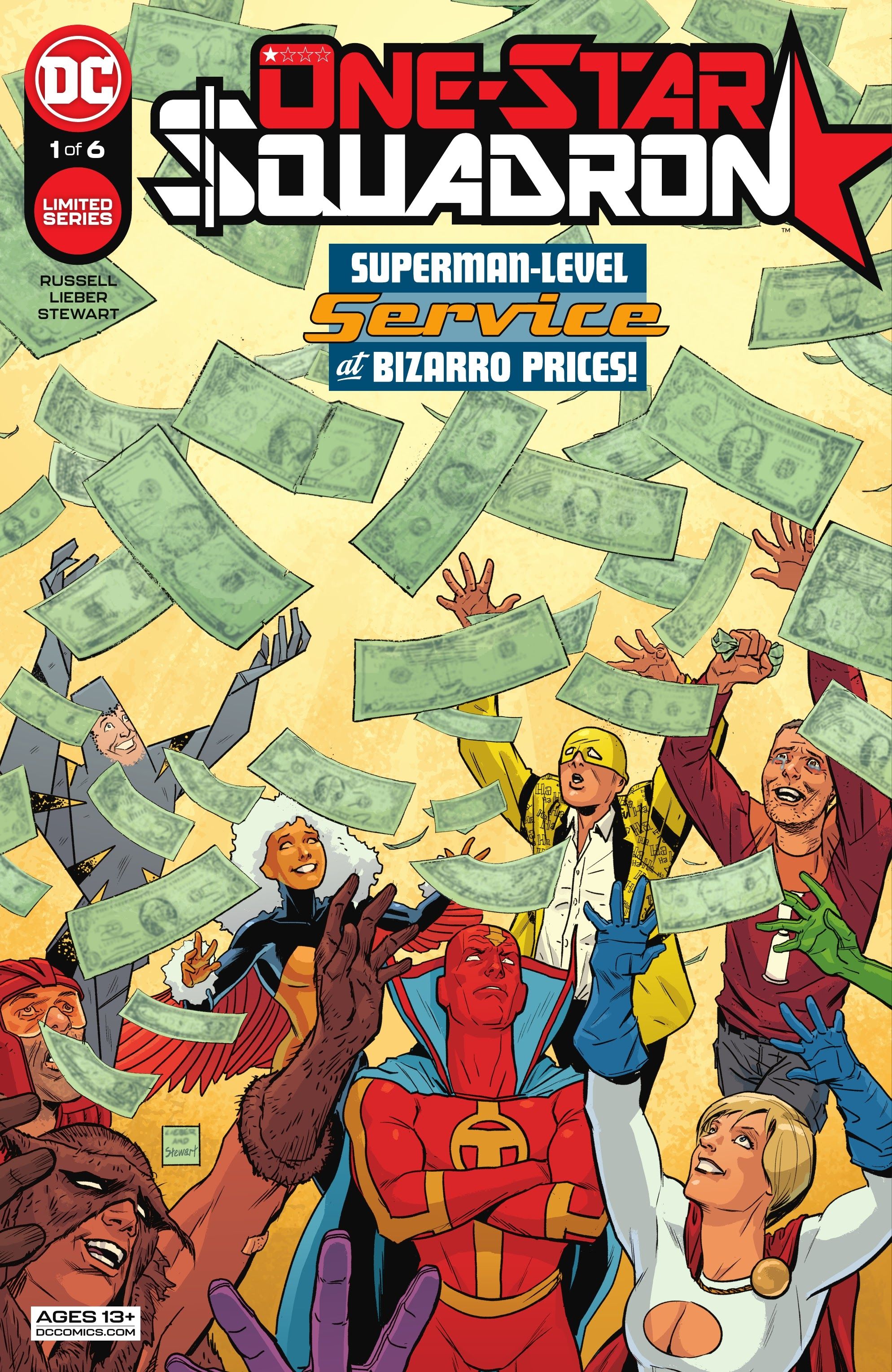 money rains down on Red Tornado, Power Girl and the rest of Heroz4u