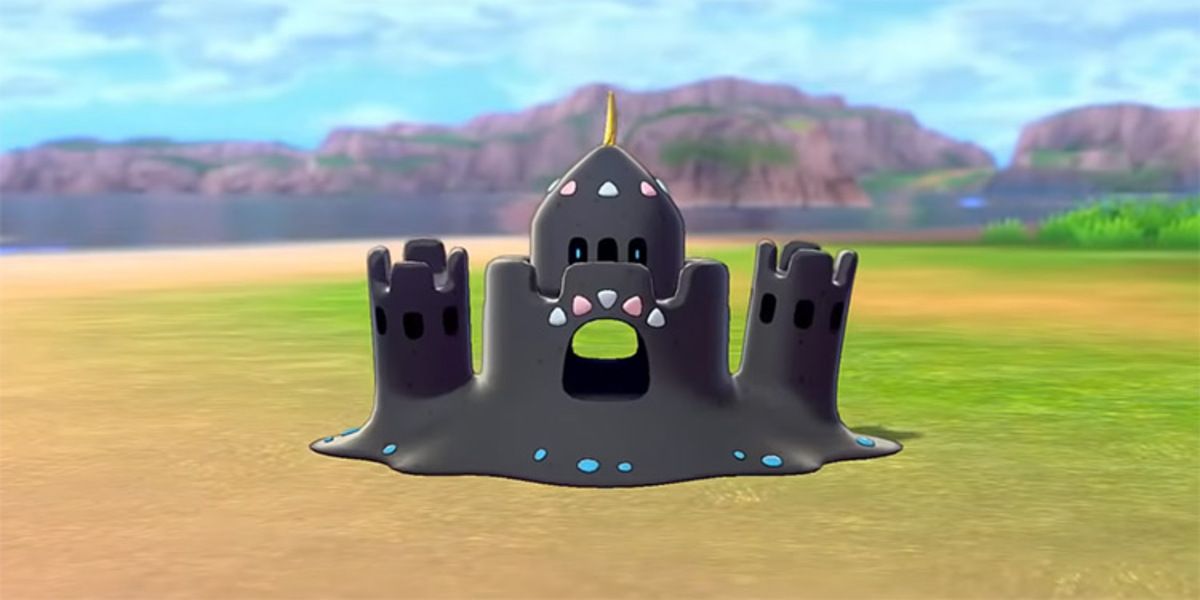 The shiny form of Palossand from Pokemon Sword and Shield