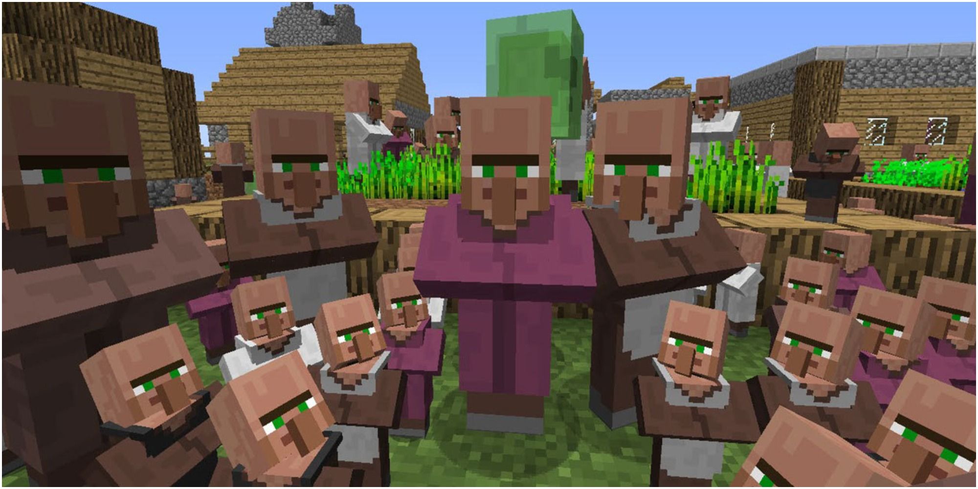 a group of villagers from minecraft