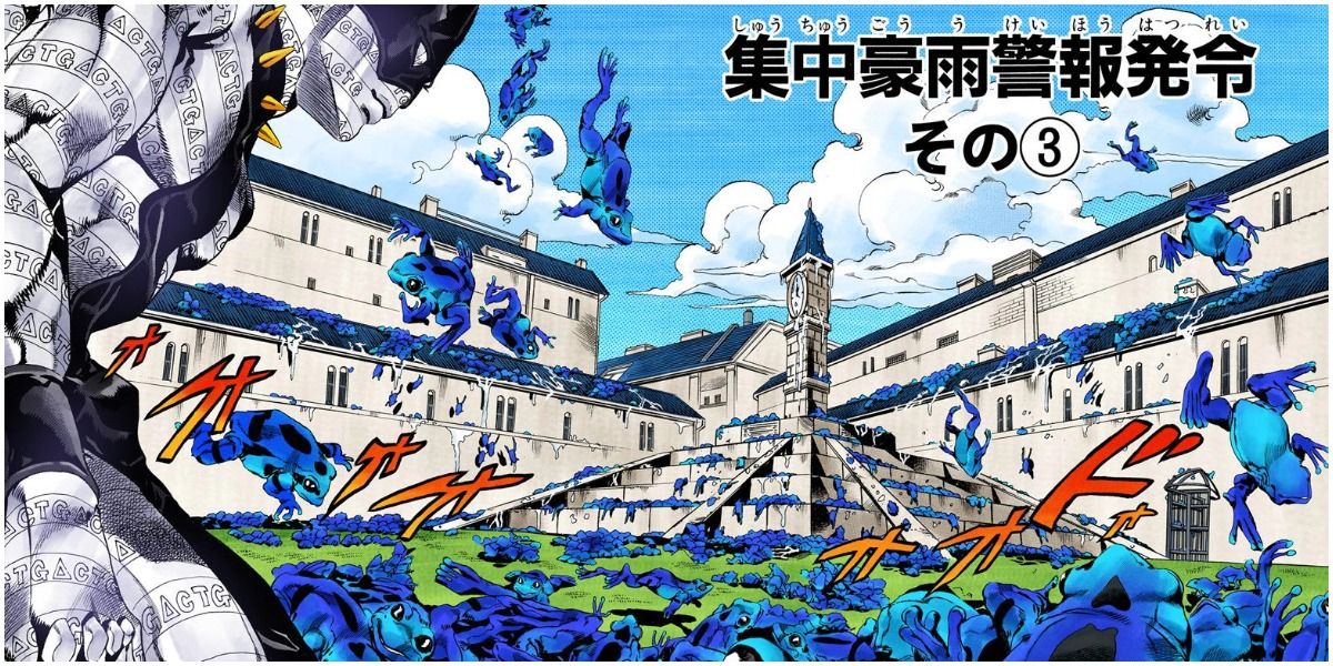 weather report and the poison dart frog rain in jojo's stone ocean