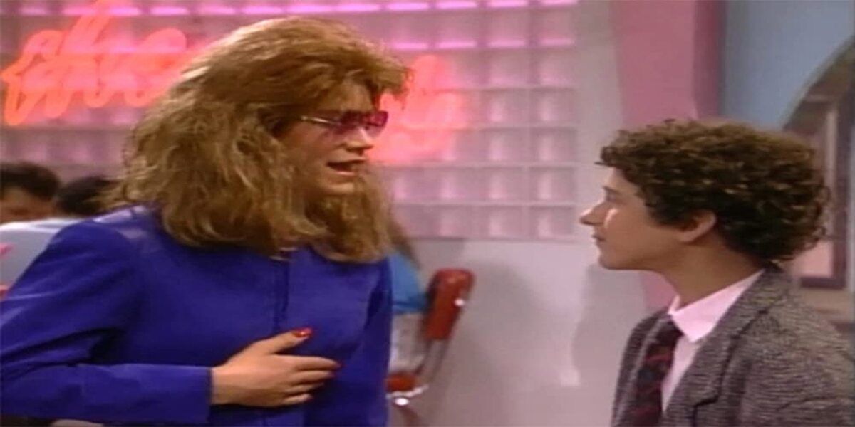 Zack Morris on Saved by the Bell as a woman