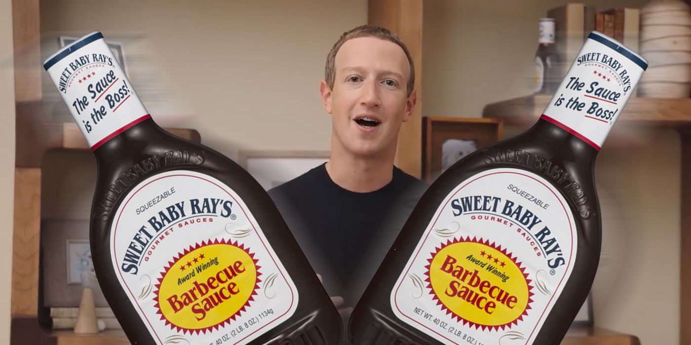 Mark Zuckerberg Sweet Baby Ray's barbecue sauce