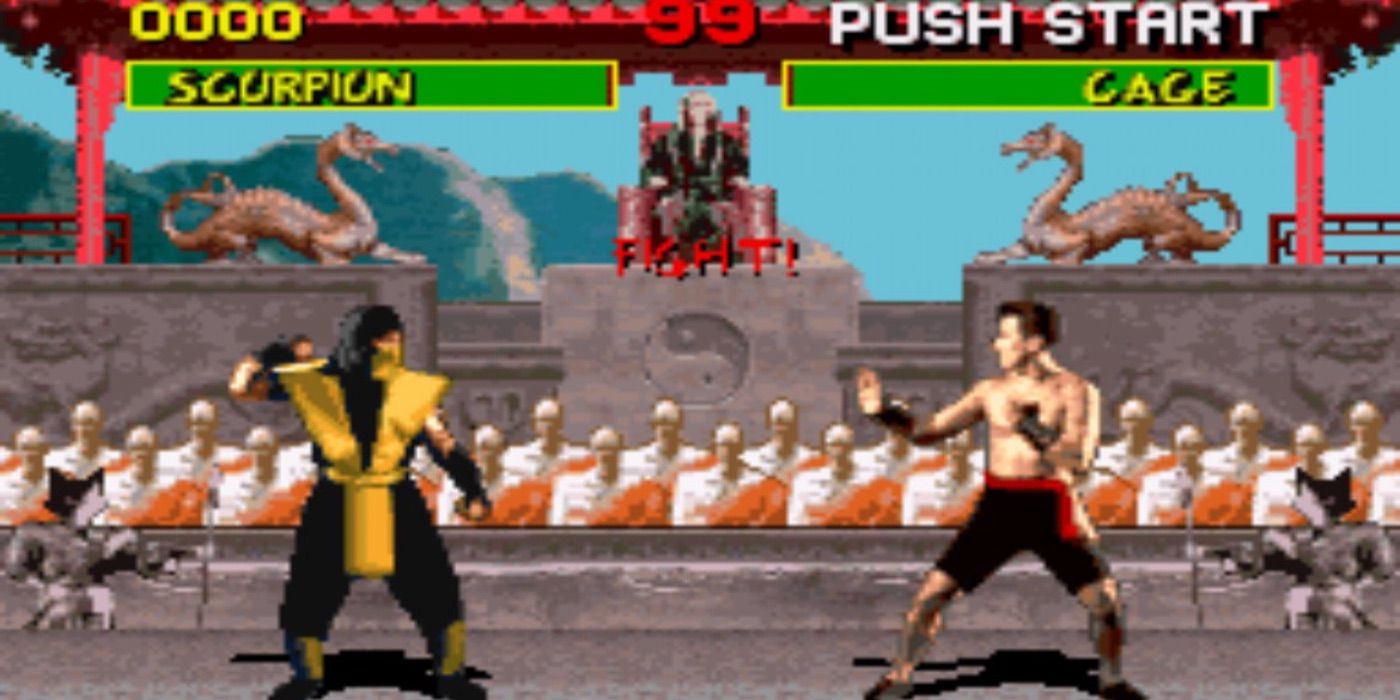 Mortal Kombat On Sega Genesis Cage vs. Scorpion