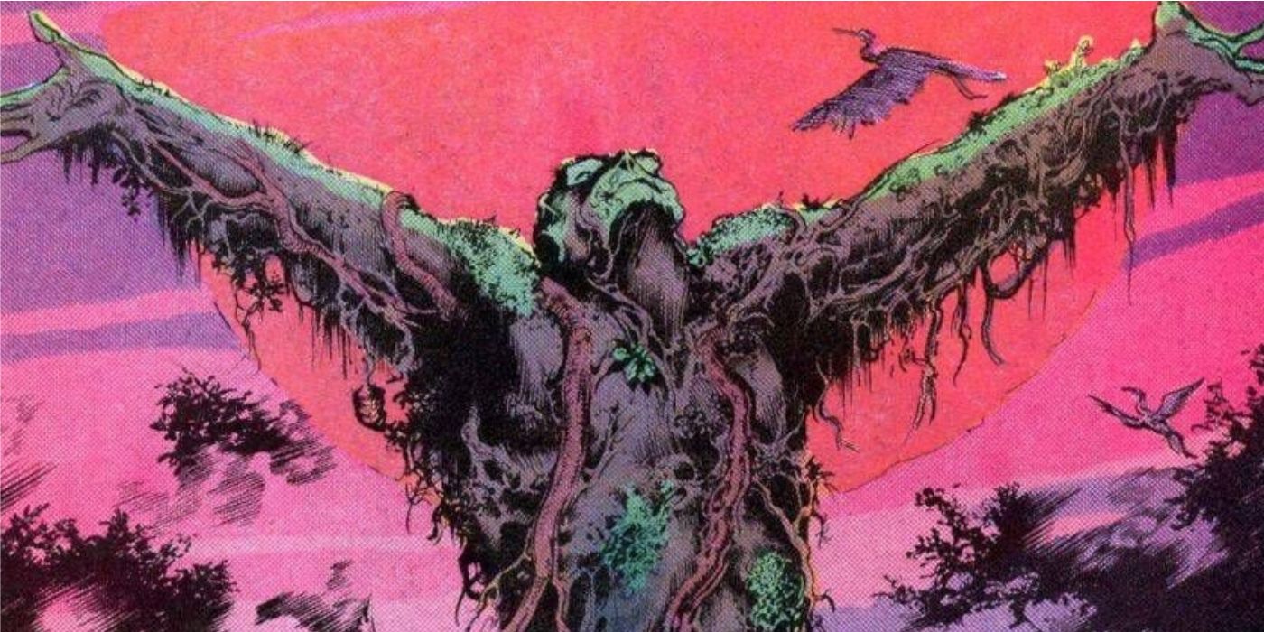 Art from Saga of the Swamp Thing, featuring Alan Moore's take on the character