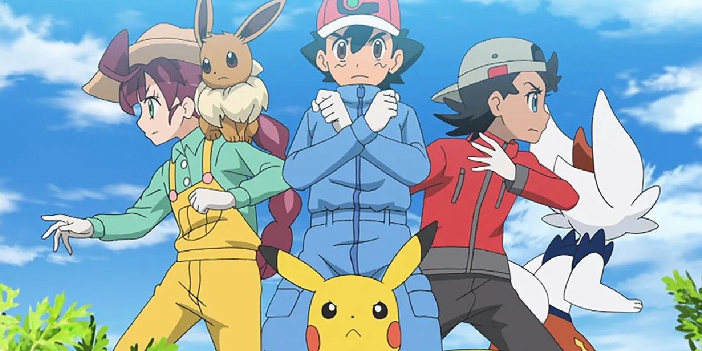 Ash And His New Friends As Seen In Pokemon Masters Journey