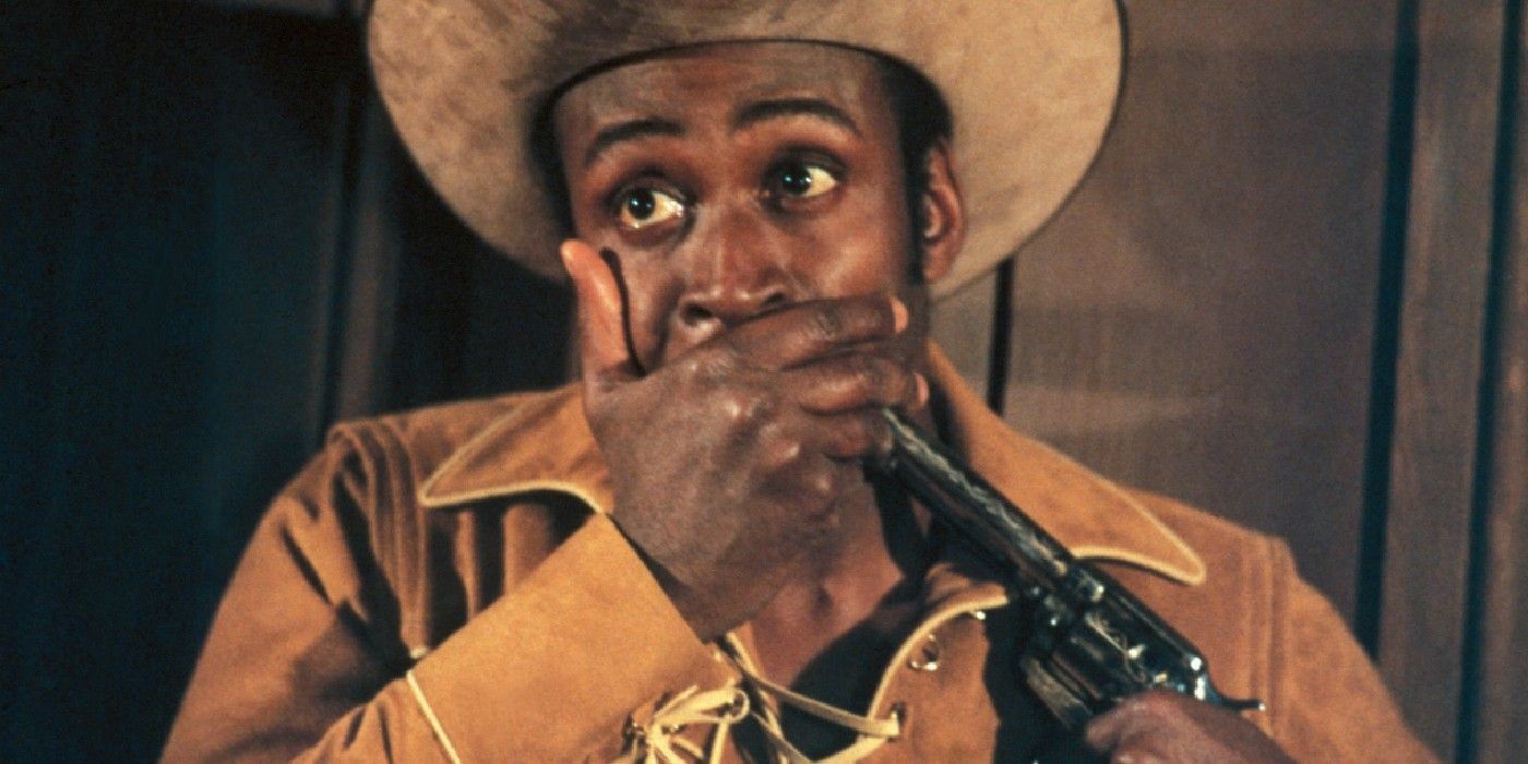 Bart Tries To Stay Quiet In Blazing Saddles Movie