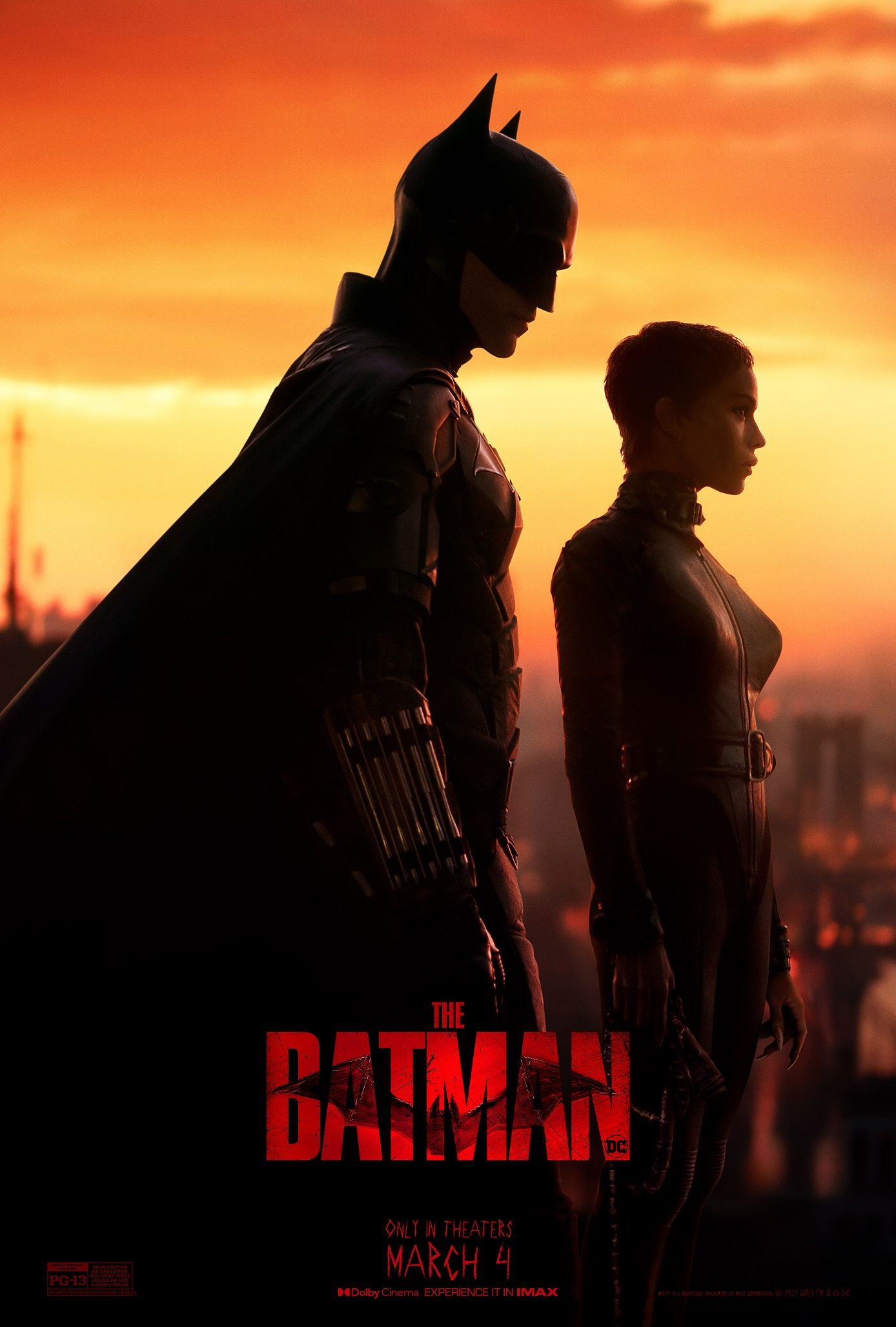 Robert Pattinson as Batman and Zoe Kravitz as Catwoman unmasked