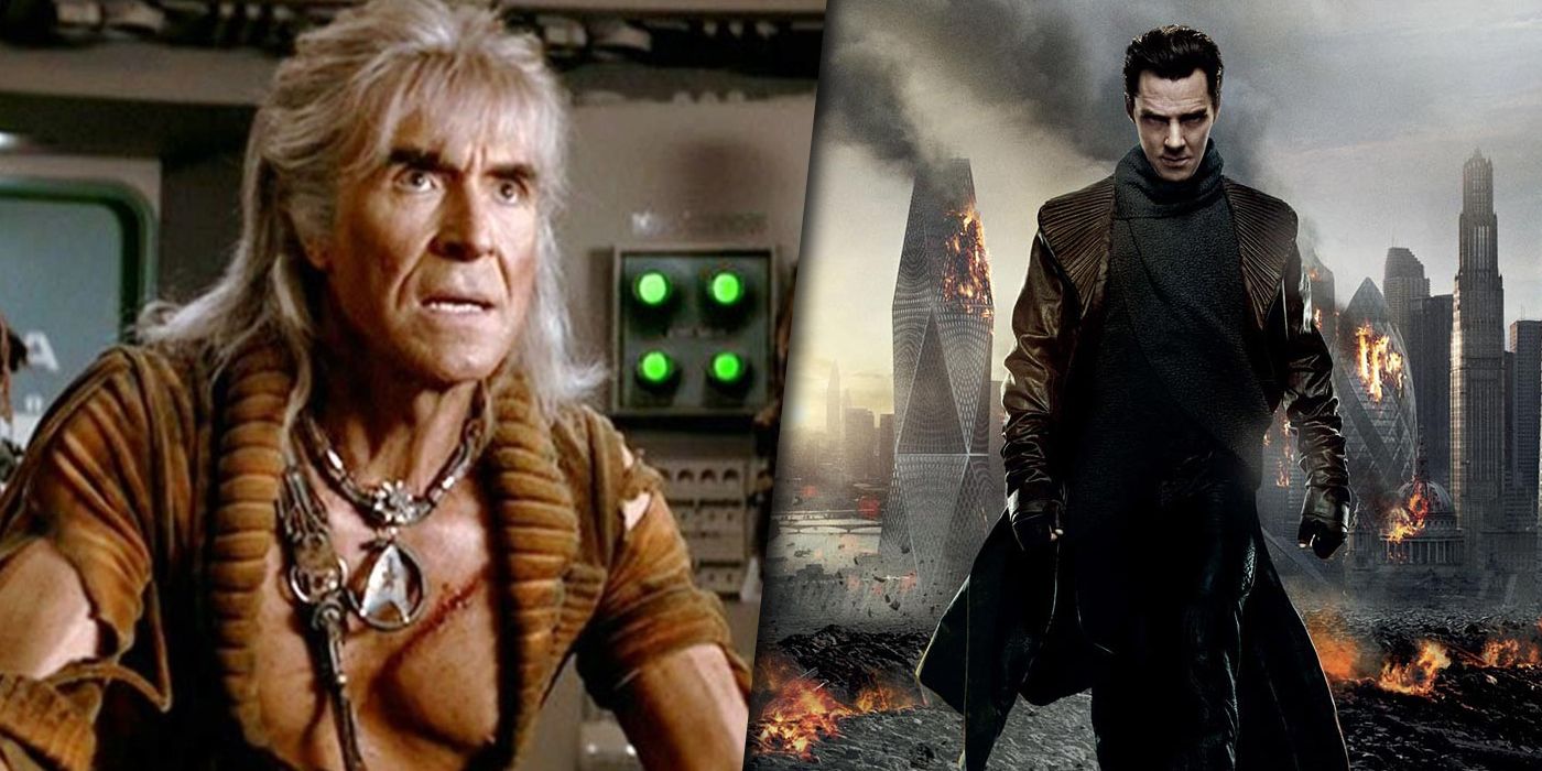 Both versions of Khan from the Star Trek franchises