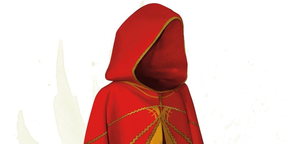 A crimson cape of the mountebank magic item from the DnD 5e Dungeon Master's Guide.