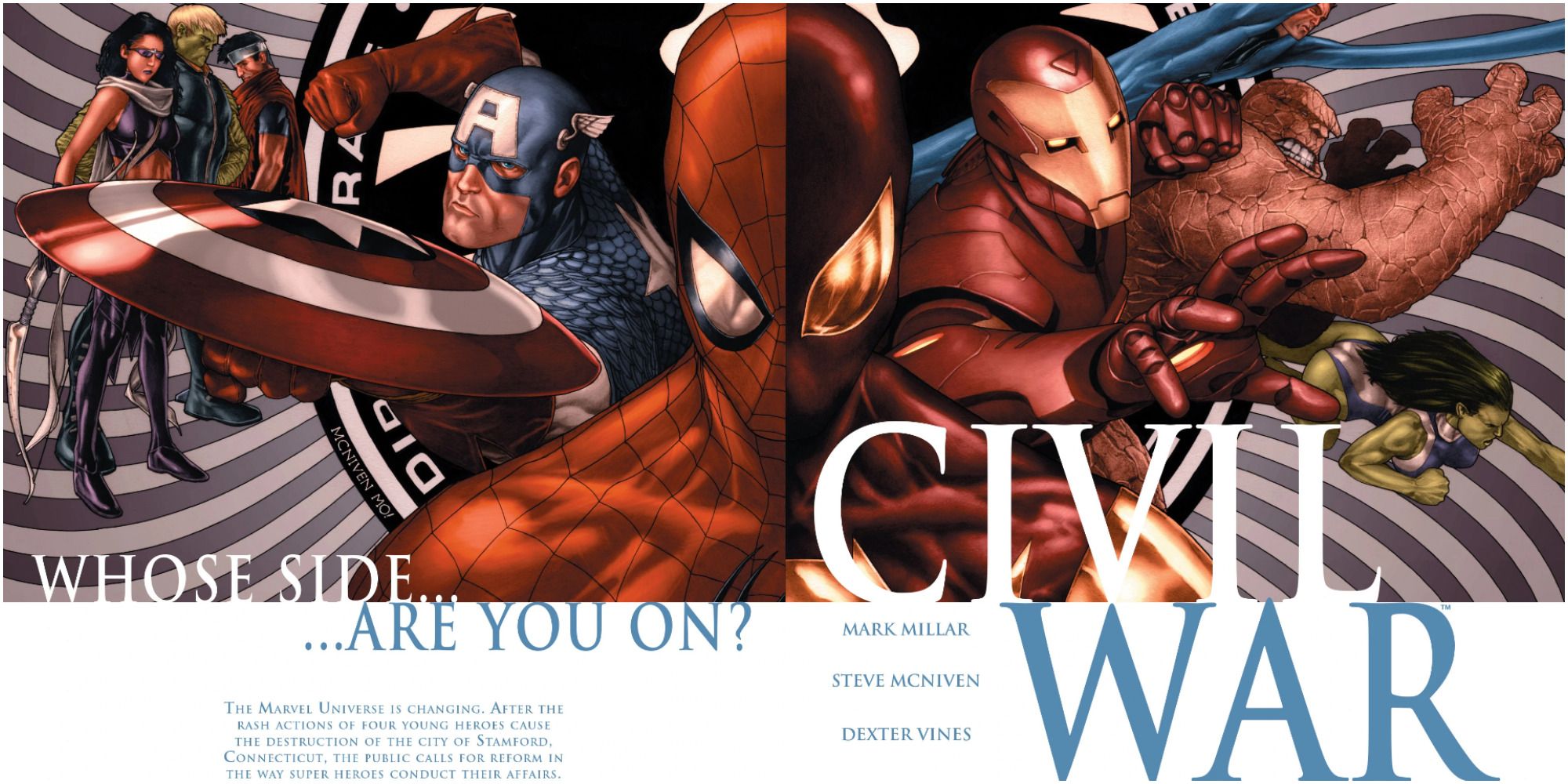 Civil War #2 Spider-Man In The Middle Of Team Captain America And Team Iron Man