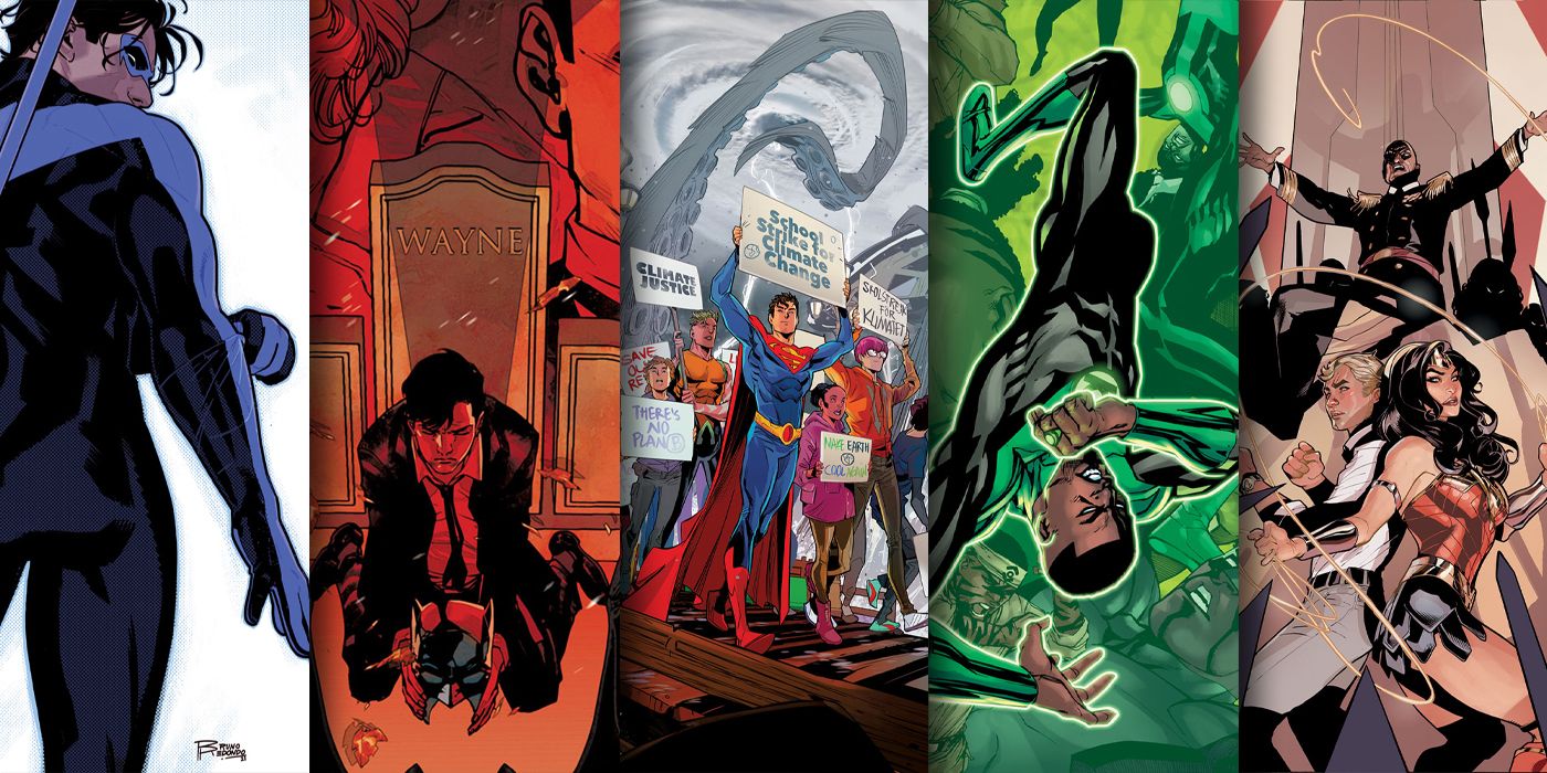 Nightwing, Bruce Wayne, Superman, Green Lantern and Wonder Woman star on this week's DC Comics covers.