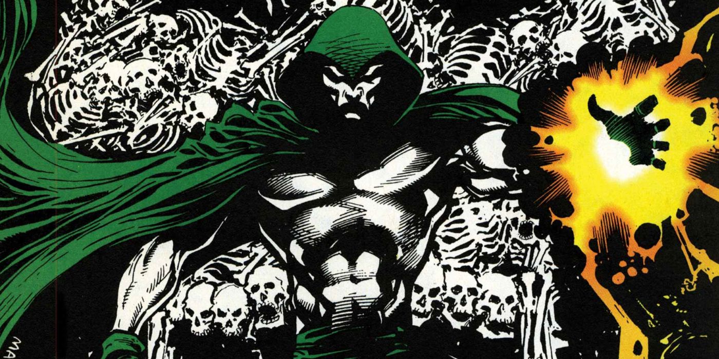 DC's The Spectre surrounded by skulls