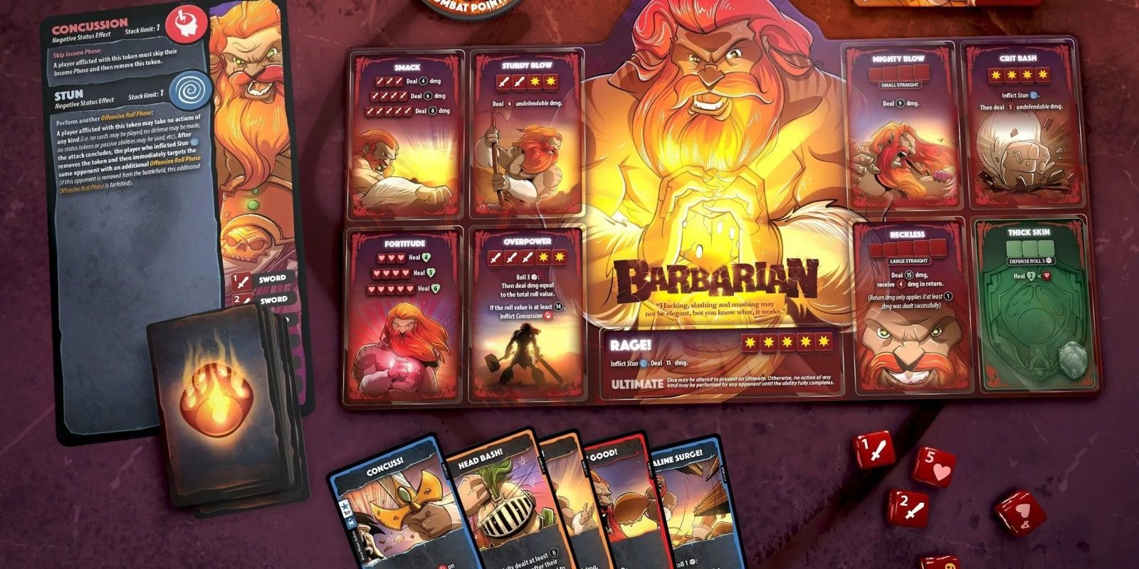Dice Throne Board Game Season One Rerolled Barbarian Character