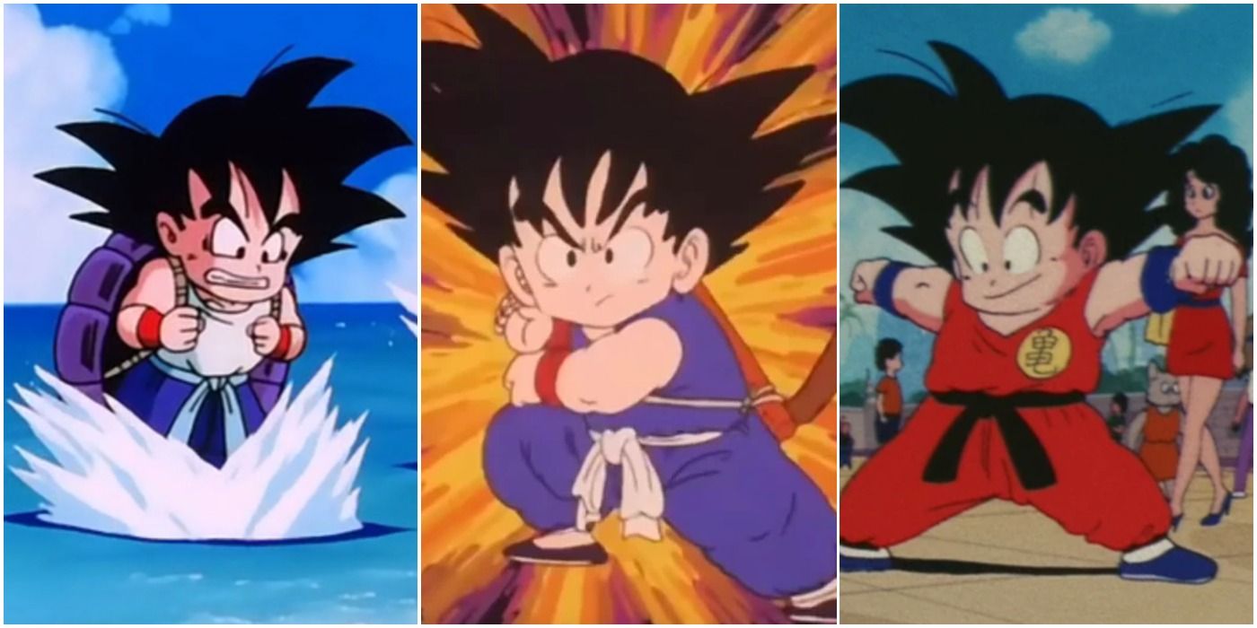 Anime Dragon Ball Roshi Taught Goku Training Trio