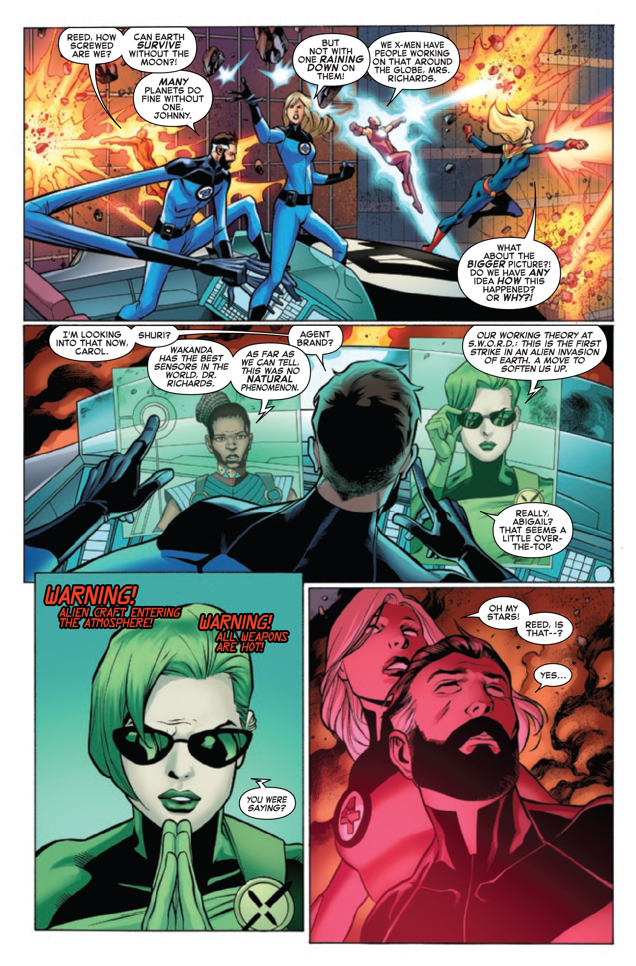Page 4 of Fantastic Four: Reckoning War Alpha #1, by Dan Slott, Carlos Pacheco, Rafael Fonteriz and Carlos Magno.
