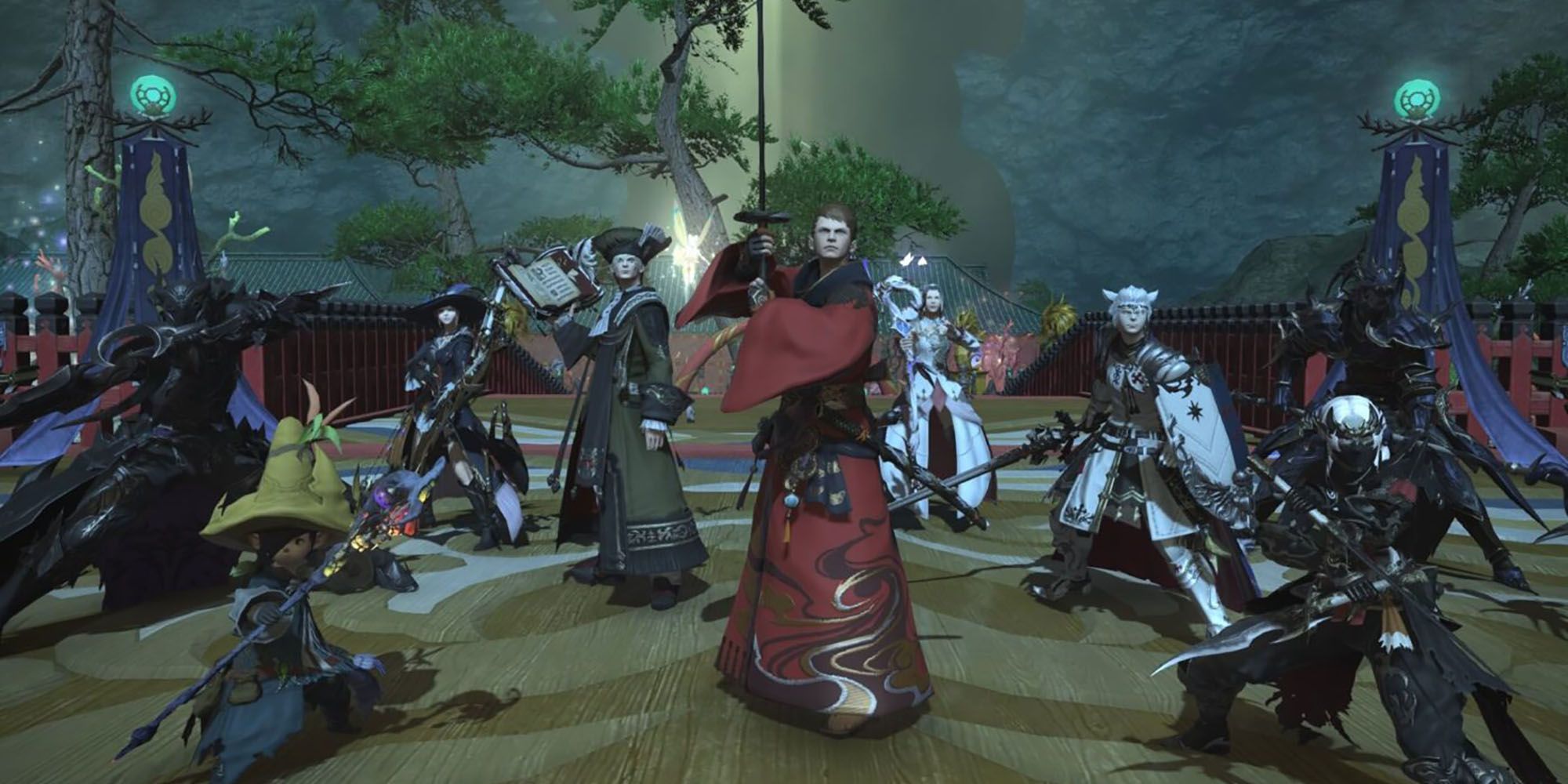 Various classes in FFXIV