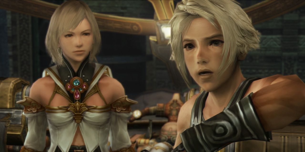 Ashe and Vaan have an intense conversation in Final Fantasy XII