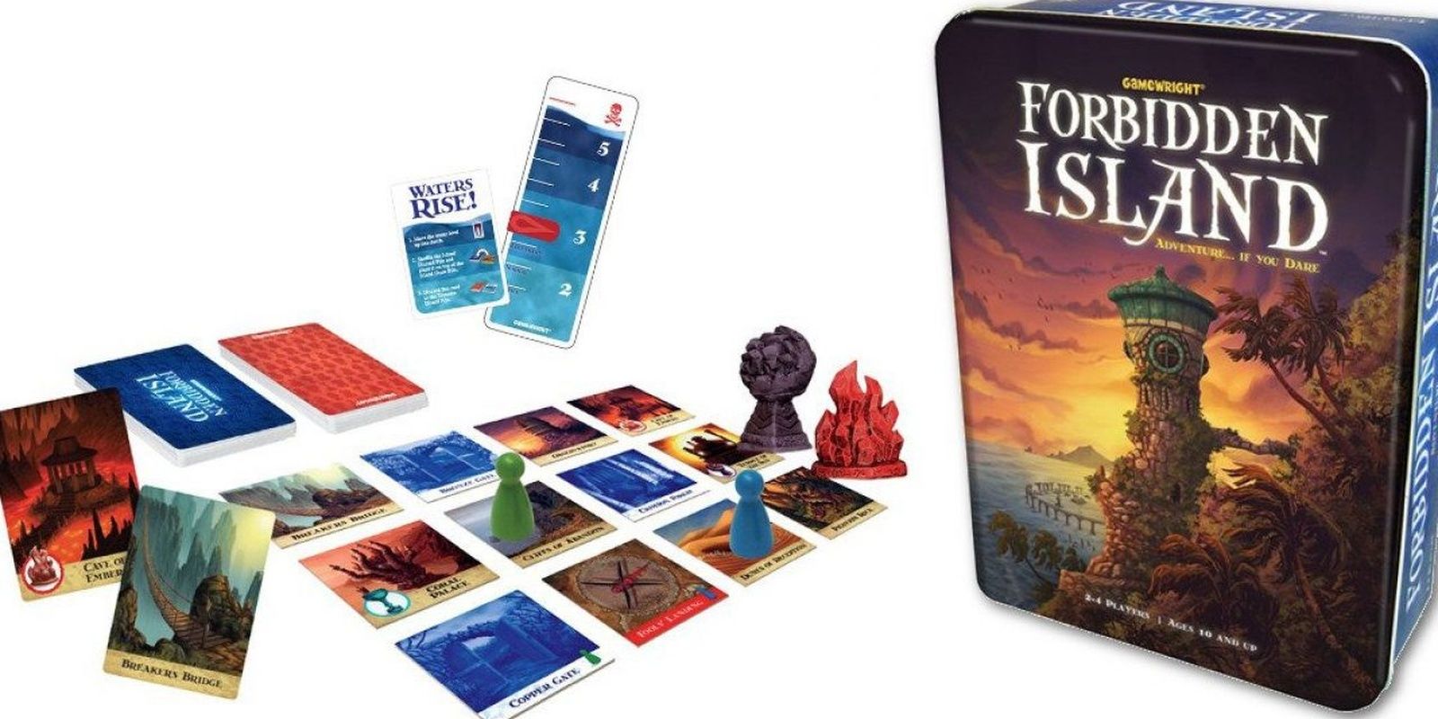Forbidden Island Board Game Components Inside The Box