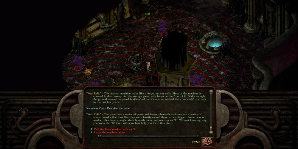 The Nameless One is attacked alone in the Fortress of Regrets Planescape: Torment