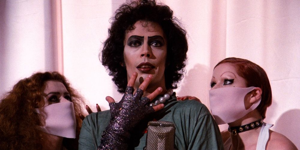 Columbia, Magenta, and Frank N Furter in The Rocky Horror Picture Show movie