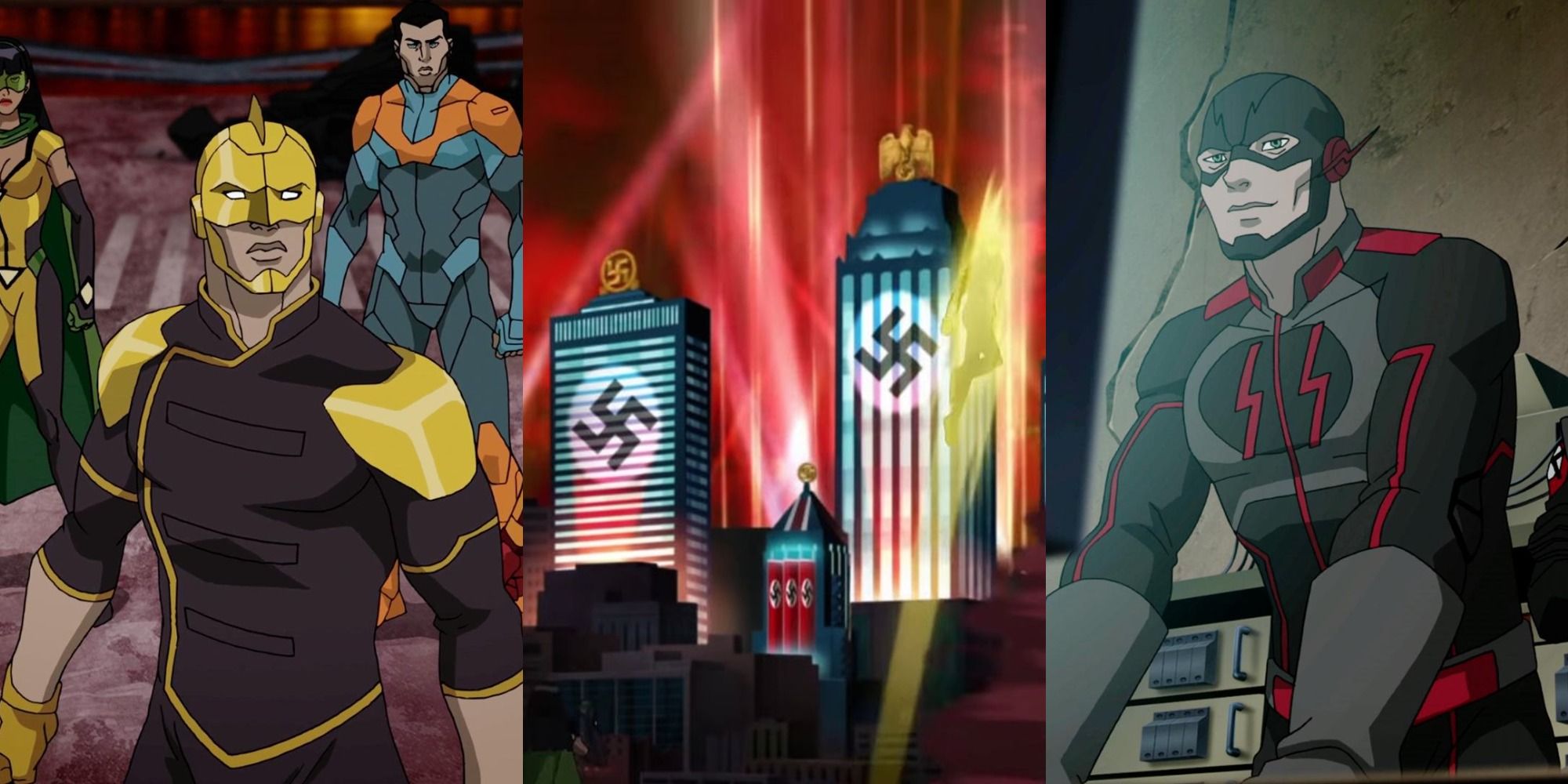 Justice Society World War Ii And Other Times Dc Heroes Fought Nazis In Animation