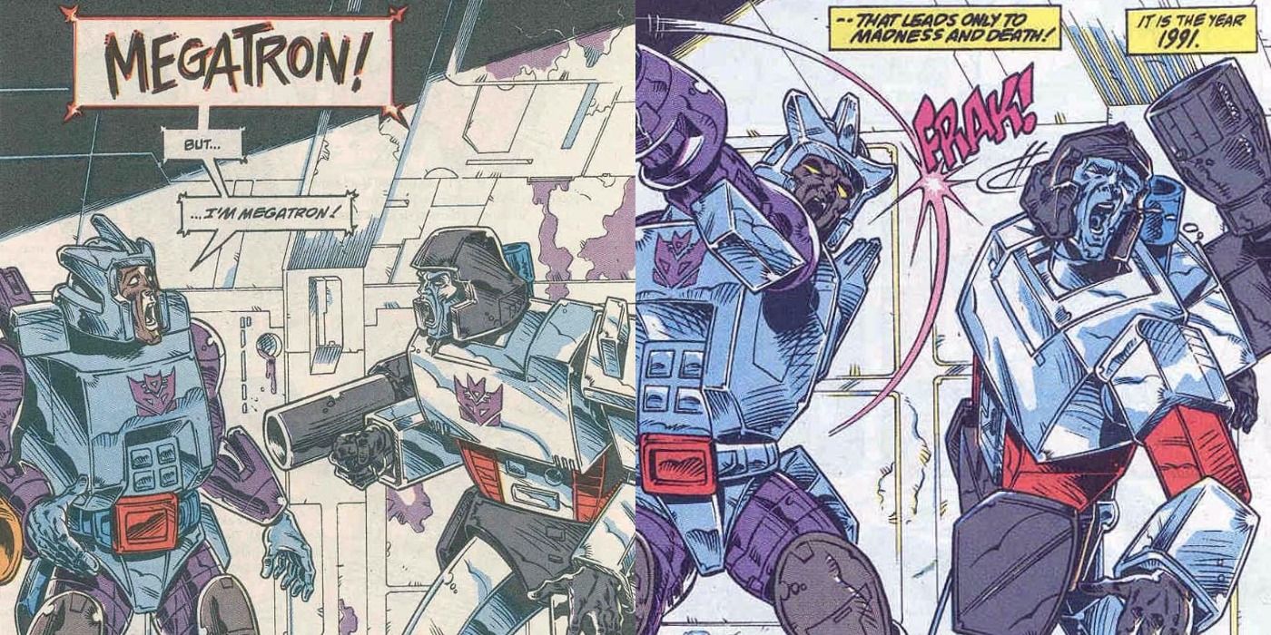 Galvatron Meets Megatron Transformers Marvel Comics