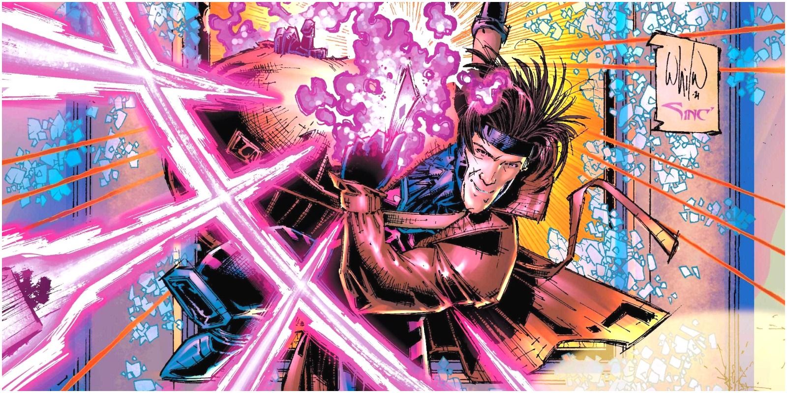 Gambit with his kinetic throwing cards cover