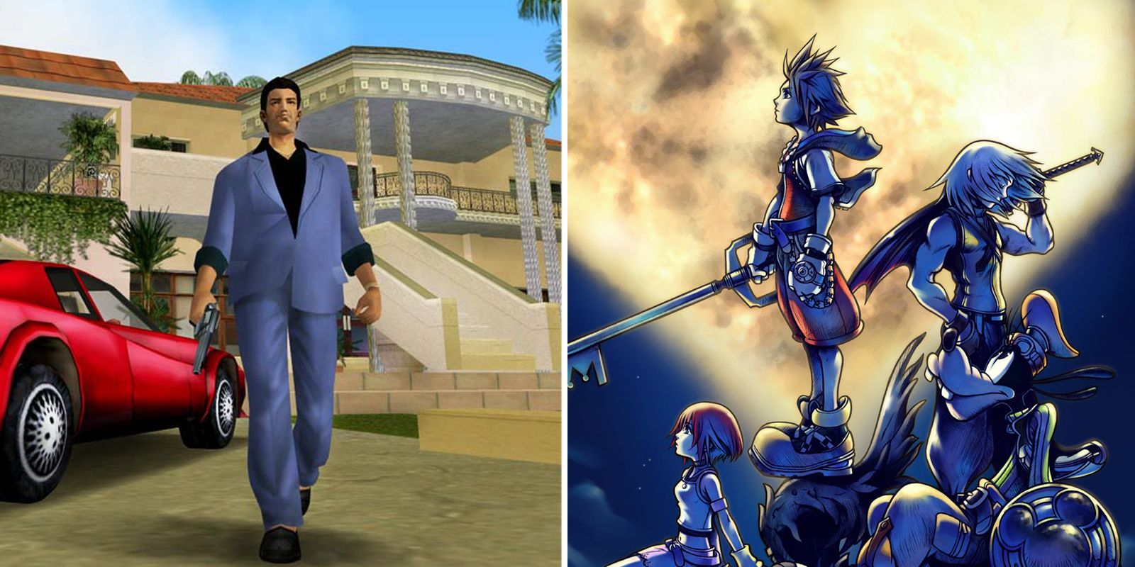 Tommy Vercetti and the cast of Kingdom Hearts