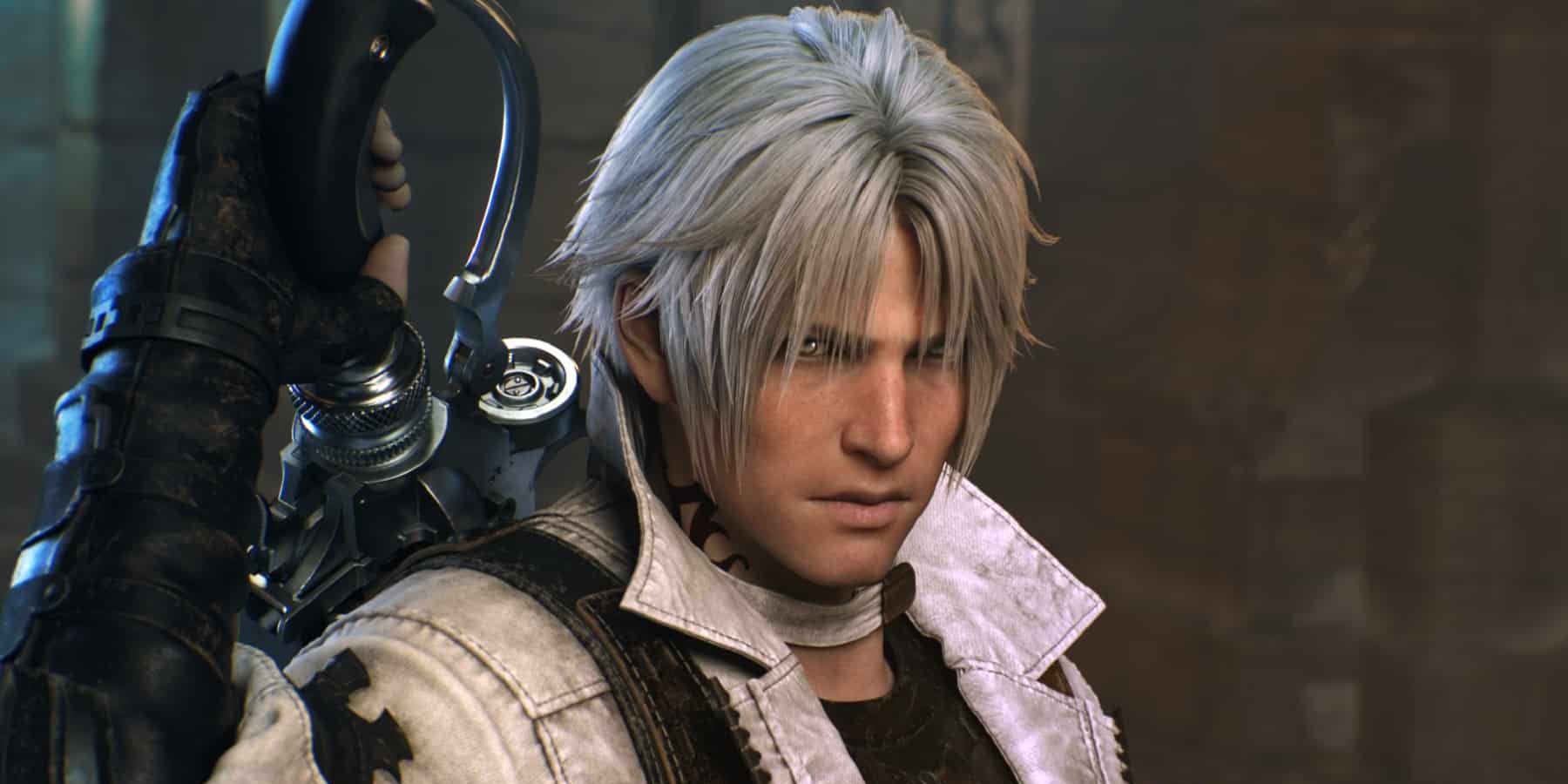 Thancred Waters em seu traje Gunbreaker de Final Fantasy XIV