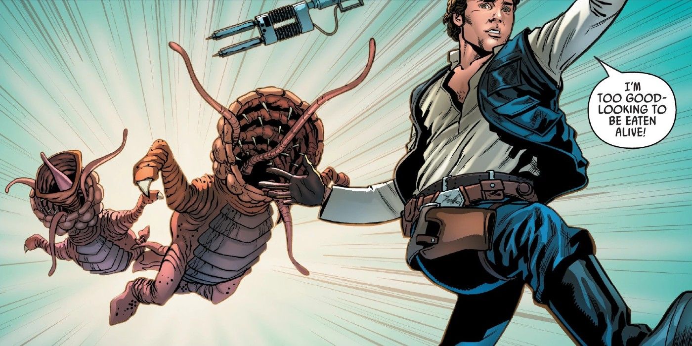 Han Solo chased by baby sarlaccs