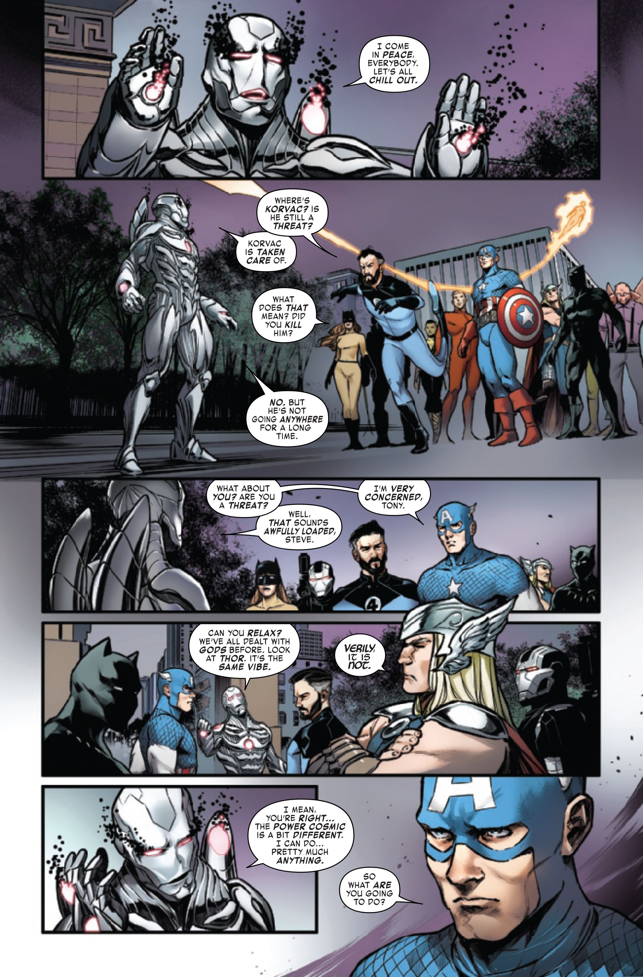 The Avengers Finally Confront Iron Man's 'Iron God' Incarnation