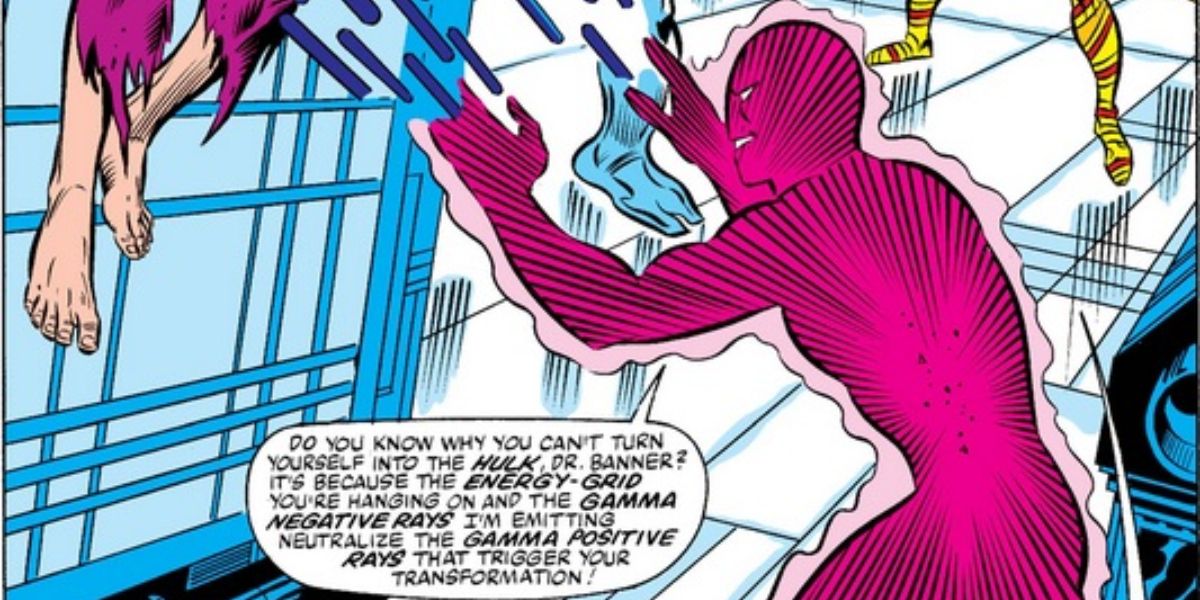 Incredible Hulk #277 X-Ray uses Gamma Negative Rays on Banner
