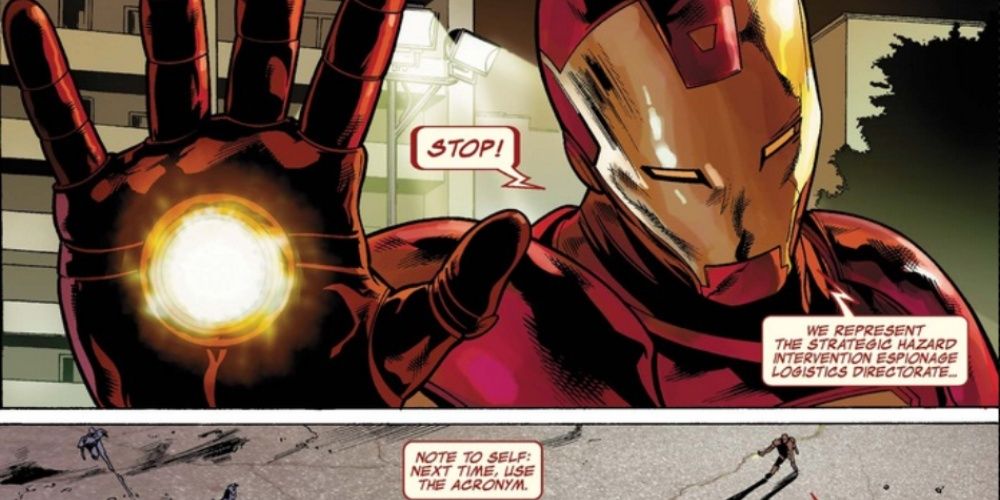 Iron Man represting S.H.I.E.L.D.