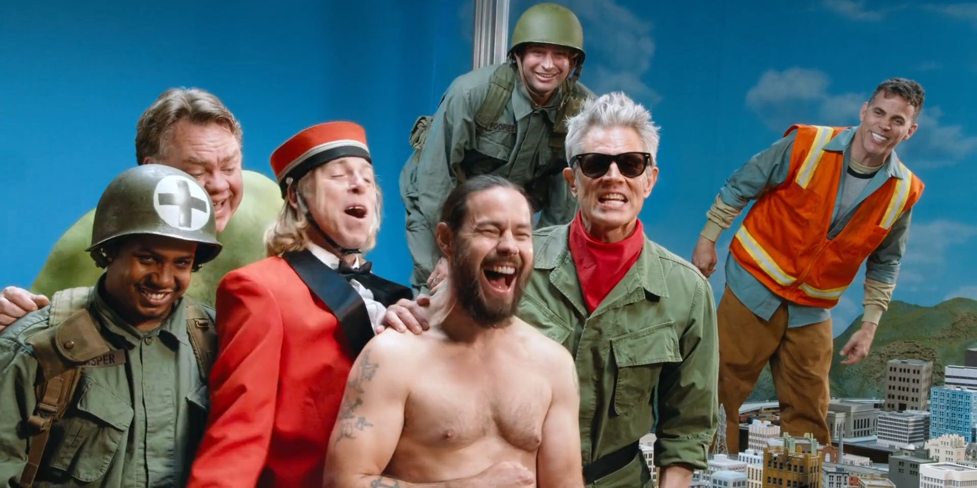 Johnny Knoxville and the Jackass Forever cast