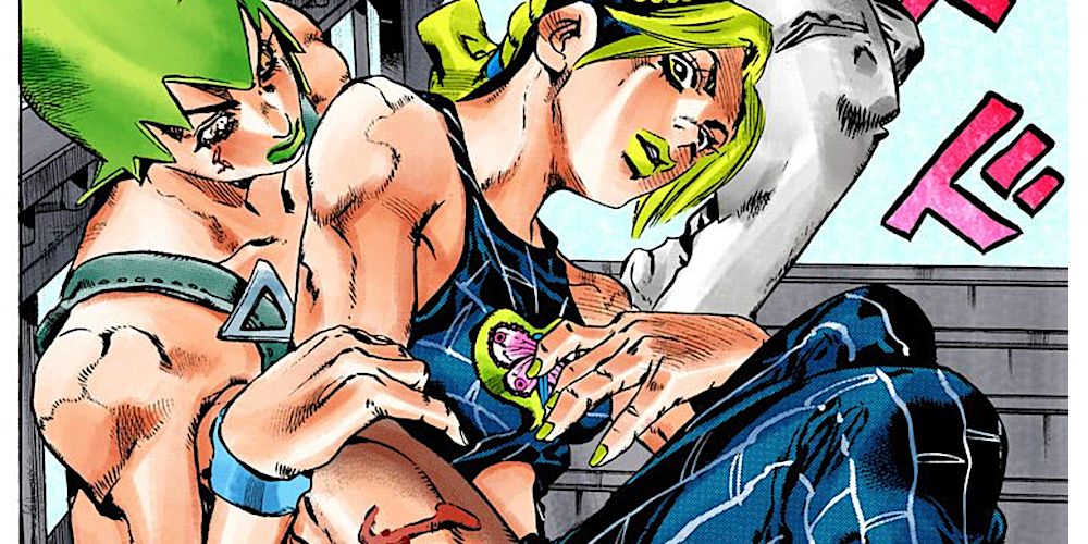 Jolyne suffers a strange wound on her arm with her own name in JoJo's Bizarre Adventure: Stone Ocean