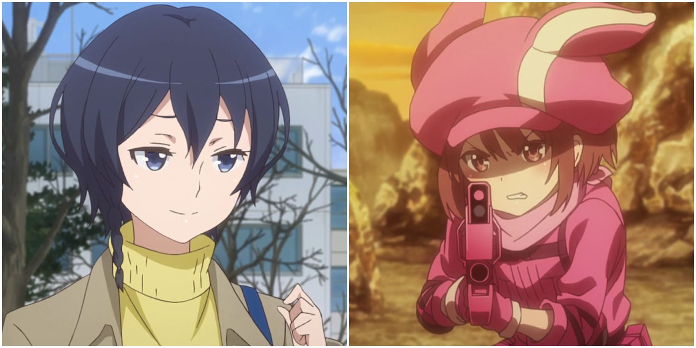 Karen In Her Real And Digital Forms In Sword Art Online Gun Gale Online