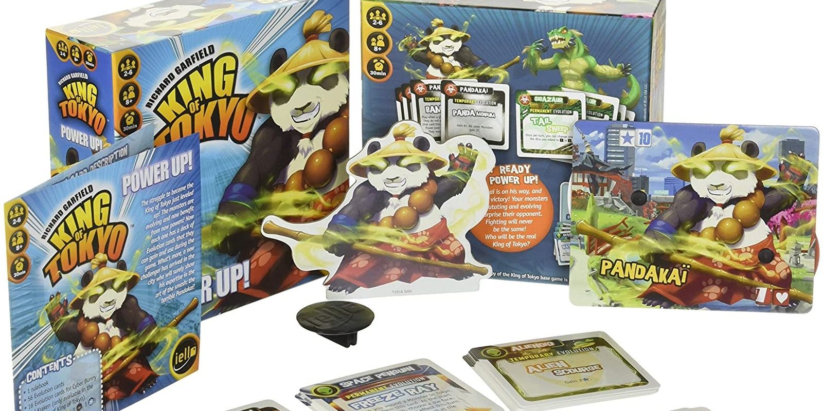 King Of Tokyo Power Up! Board Game Expansion Components And Box