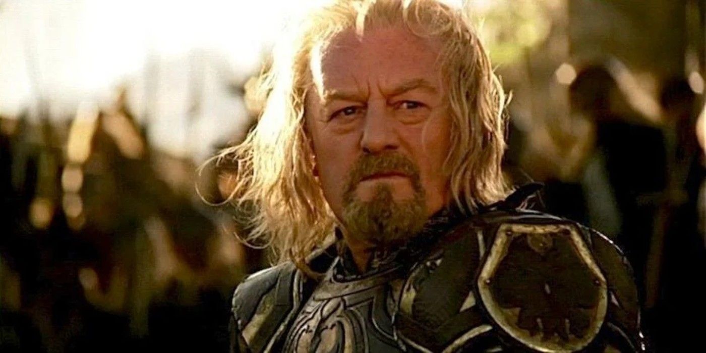 King Theoden on the battlefield in The Lord of the Rings: The Return of the King
