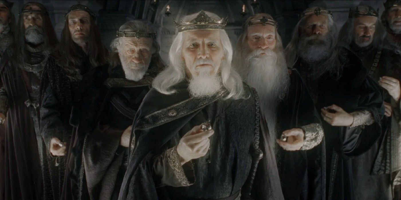 LOTR's nine kings of men hold the rings of power that will make them nazgul