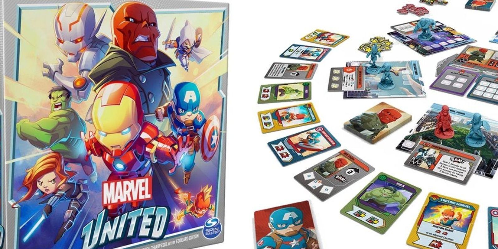 Marvel United Board Game Base Set Components