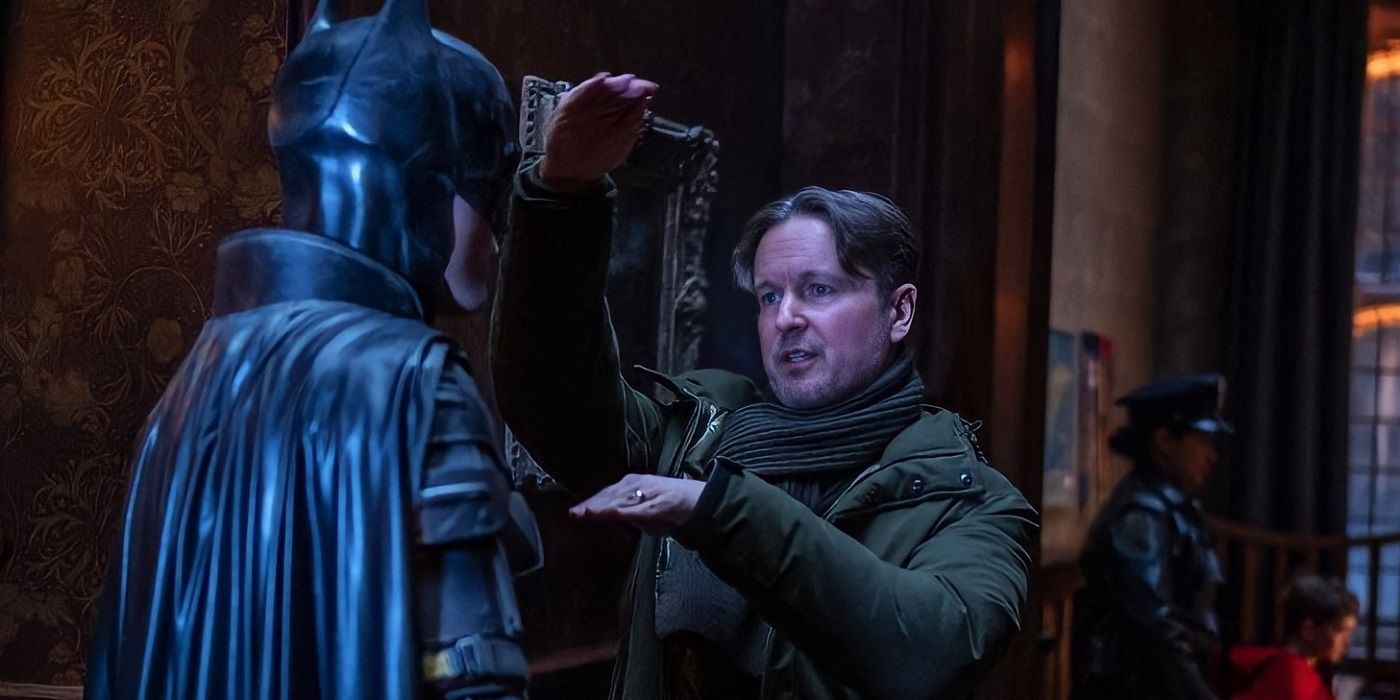Director Matt Reeves on the set of the Batman