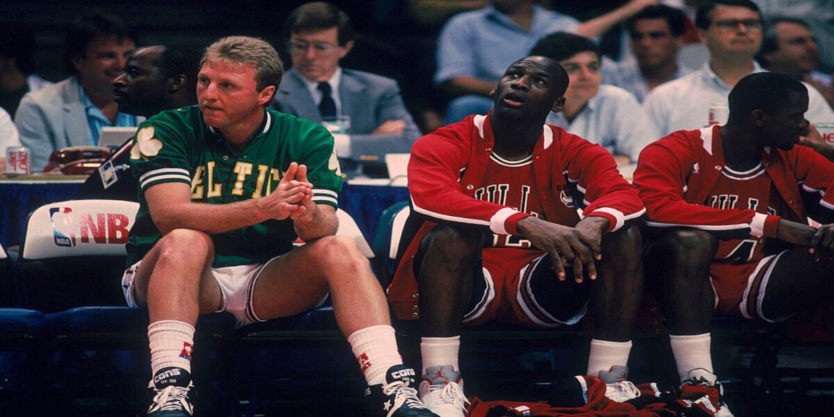 Michael Jordan and Larry Bird 