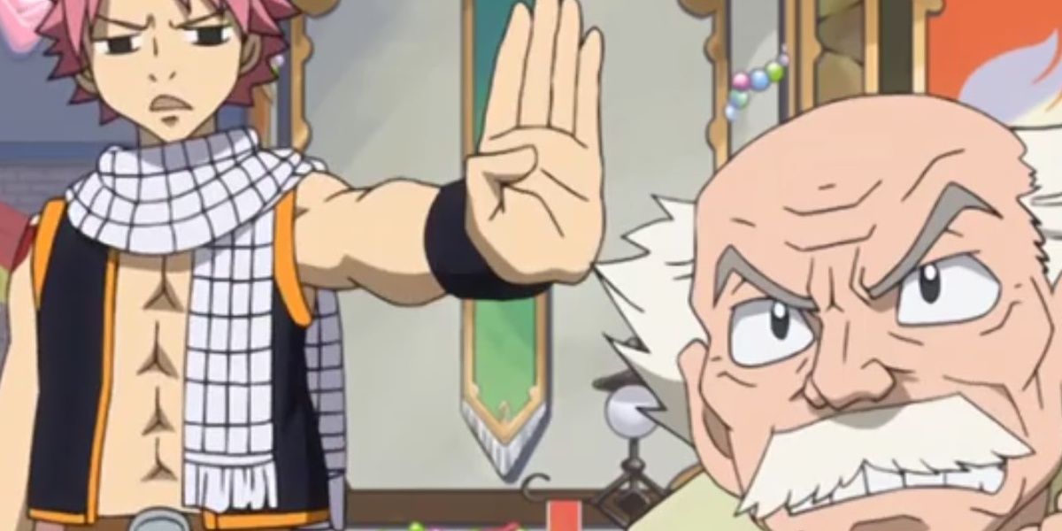 Natsu With Master Makarov