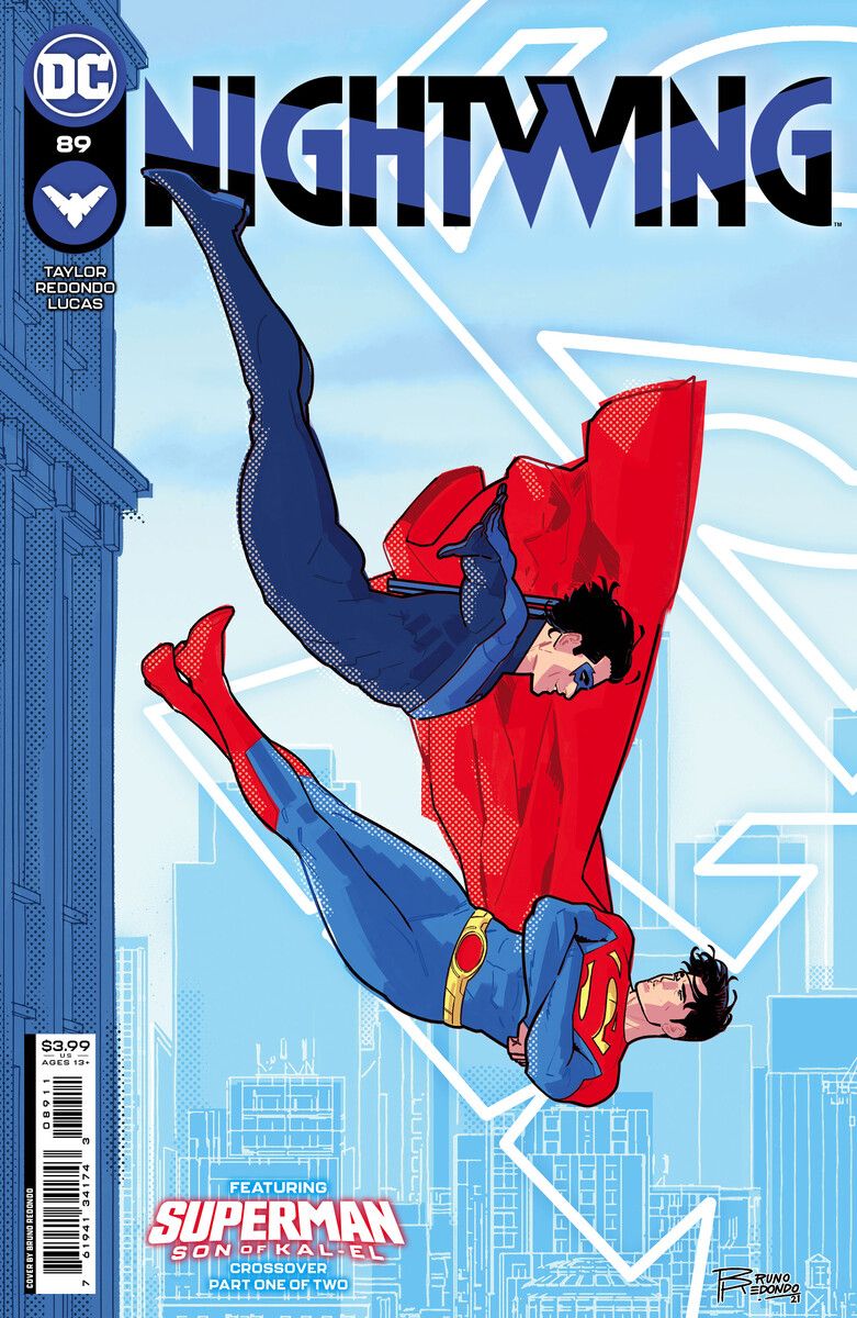 Superman Jon Kent and Dick Grayson on the cover of Nightwing 89