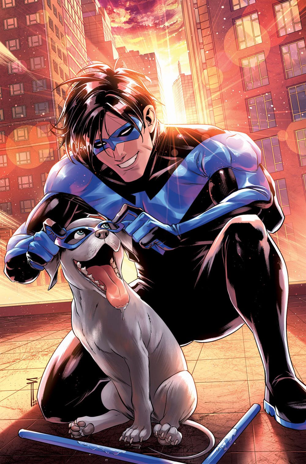 Haley and Dick Grayson are adorably featured on a variant cover for Nightwing #91.