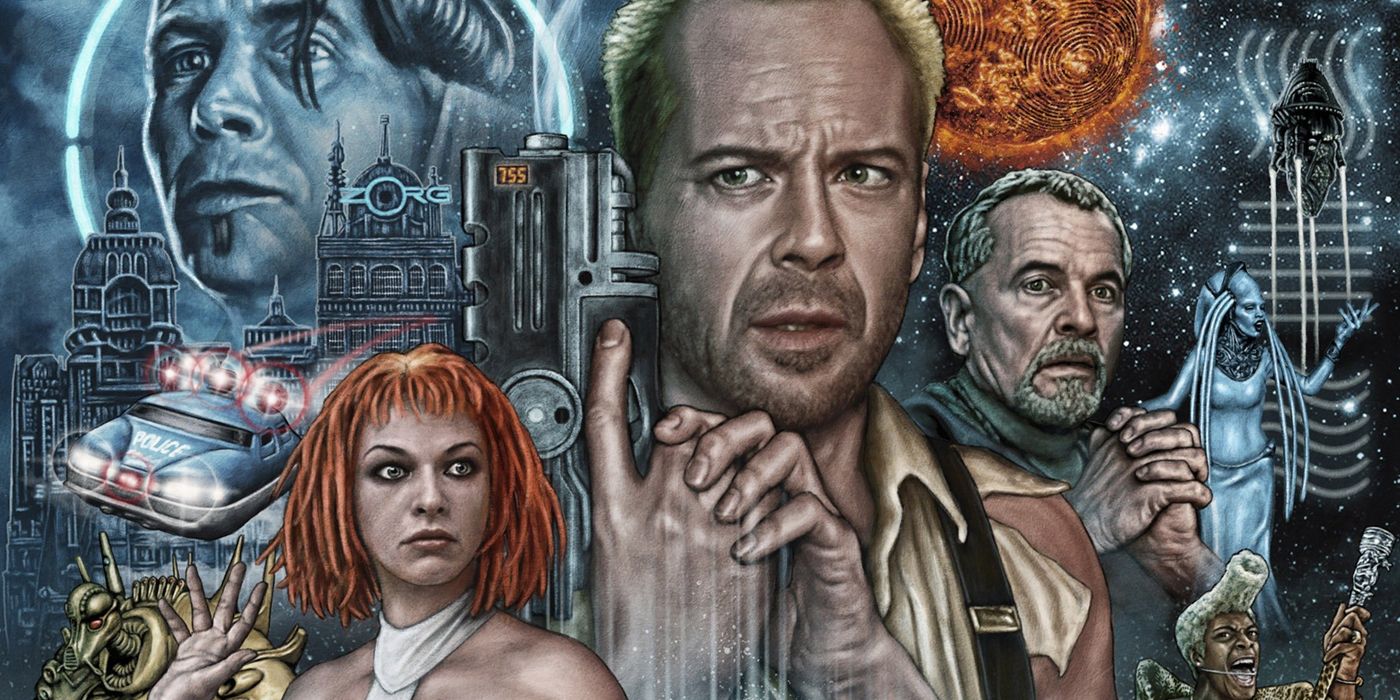 Painted poster for The Fifth Element