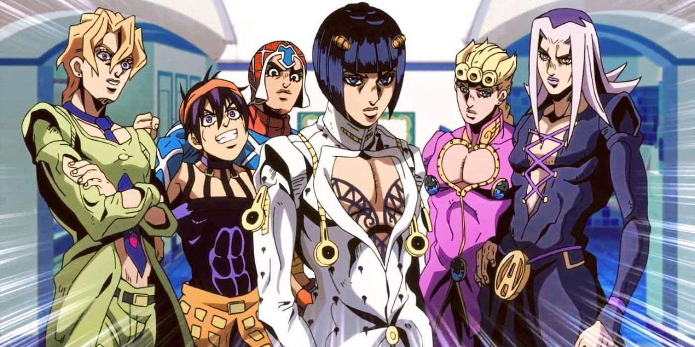 The heroes of Golden Wind pose.
